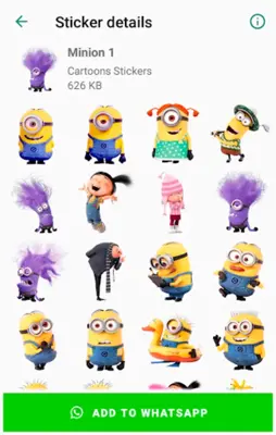 New Funny Cartoons Stickers packs for WhatsApp WA android App screenshot 5