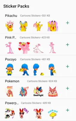 New Funny Cartoons Stickers packs for WhatsApp WA android App screenshot 8